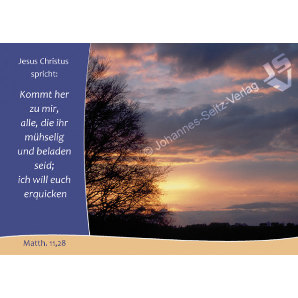 Postkarte Matthäus 11,28