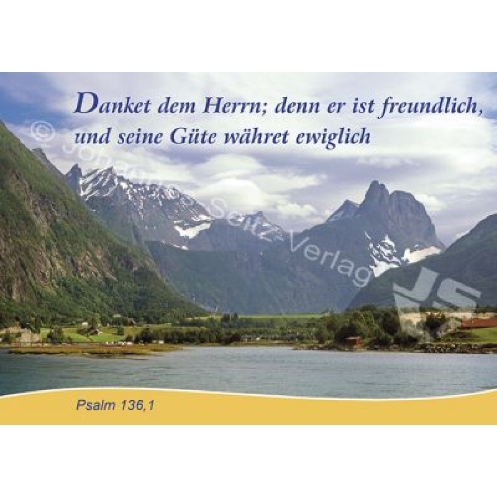 Postkarte Psalm 136,1