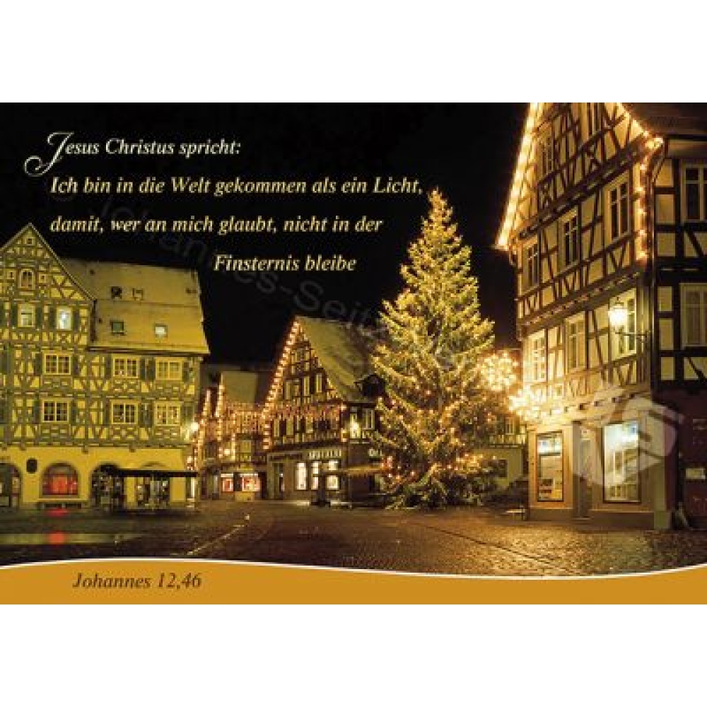 Postkarte Johannes 12,46